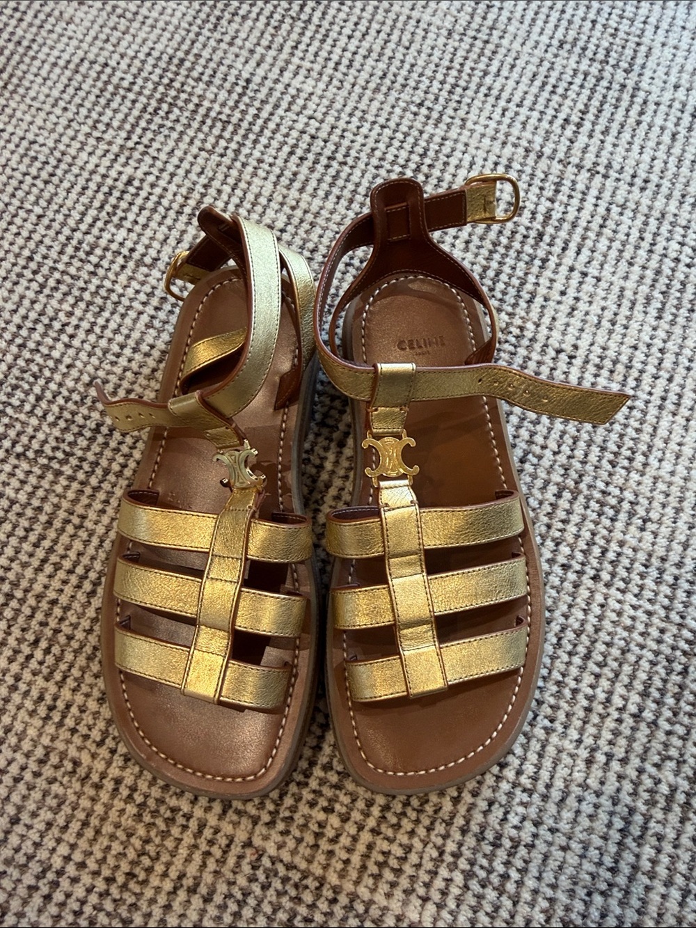 Celine gold Sandals - Classic Leather Look
